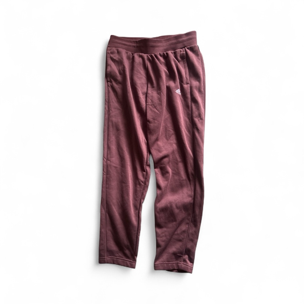 Adidas Burgundy Athletic Leggings - Picture 2 of 4